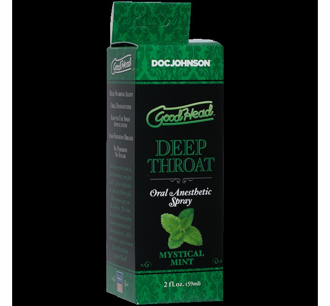 Спрей для минета Doc Johnson GoodHead DeepThroat Spray – Mystical Mint 59 мл для глубокого минета