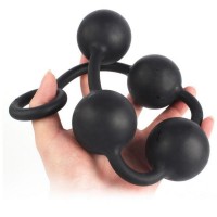 Гигантские анальные шарики Bdsm4u Silicone Anal Pull Ball Plug Large