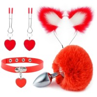 Красный нежный бдсм комплект Fur Sexy Kit Bdsm4u