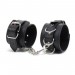 Черные регулируемые кожаные наручники Bdsm4u Tied Handcuffs