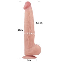 Фаллоимитатор со сьемной присоской Lovetoy King Sized Sliding Skin Dual Layer Dong 13.5