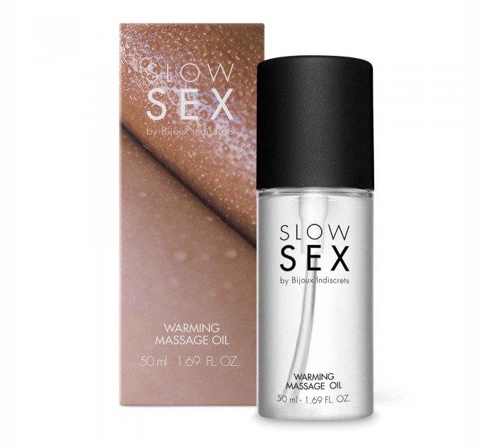 Разогревающее съедобное массажное масло Bijoux Indiscrets Slow Sex Warming massage oil 50 мл