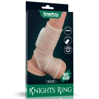Насадка на пенис Lovetoy Vibrating Wave Knights Ring with Scrotum Sleeve