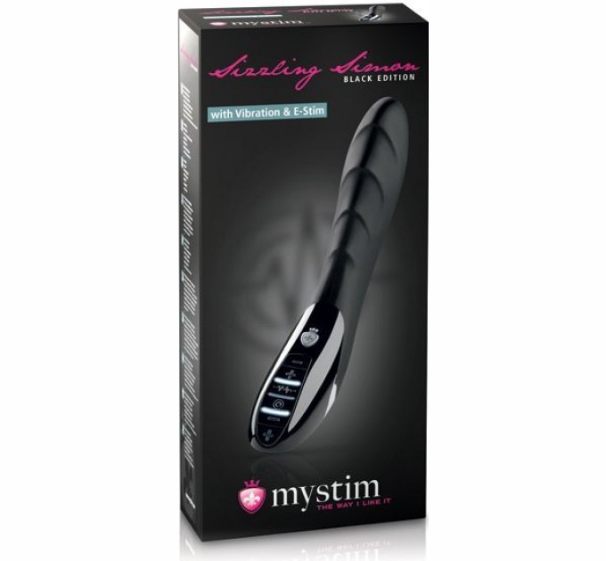 Вибратор с электростимуляцией Mystim Sizzling Simon eStim Black, миостимулятор