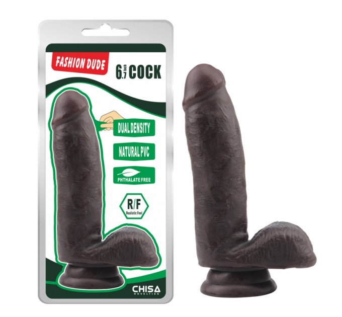 Черный фаллоимитатор Fashion Dude 6.7 Inch Cock Chisa