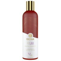 Натуральное массажное масло DONA Relax - Lavender & Tahitian Vanilla (120 мл) с эфирными маслами