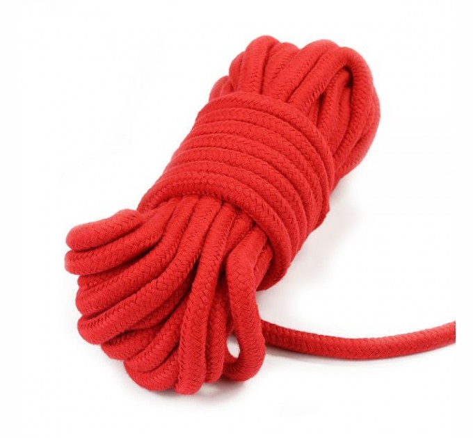 Красная веревка для связывания Lovetoy Fetish Bondage Rope, 10 метров