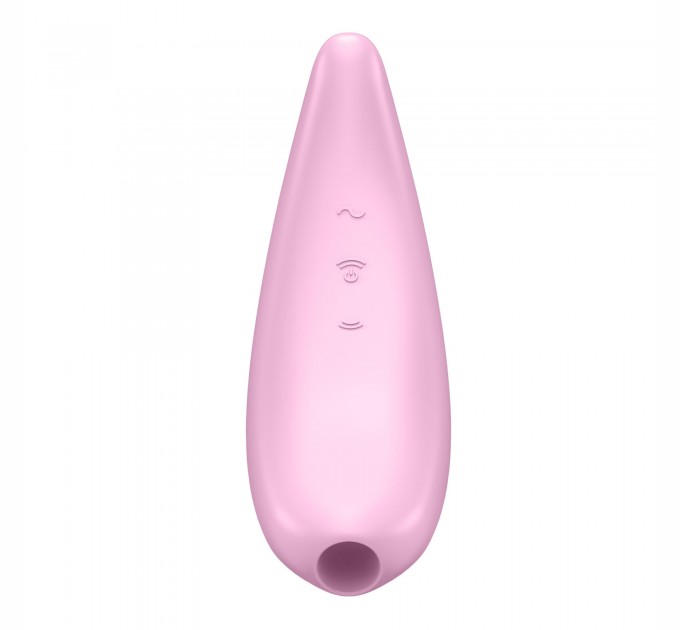 Мощный вакуумный клиторальный стимулятор Satisfyer Curvy 3+ с управлением через интернет