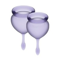 Набор маленьких менструальных чаш Satisfyer Feel Good Фиолетовый