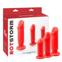 Набор анальных пробок Chisa Anal Slim Dildo Kit 3 шт Красный