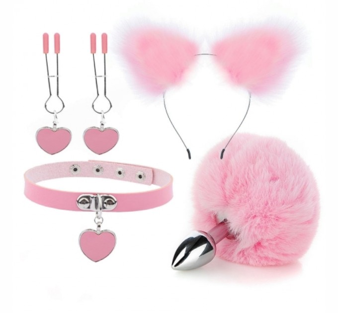 Розовый нежный бдсм комплект Fur Sexy Kit Bdsm4u