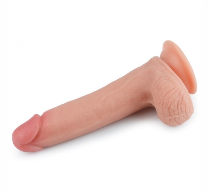 Фаллоимитатор из двойного слоя силикона телесный Lovetoy Dual layered Platinum Silicone Cock