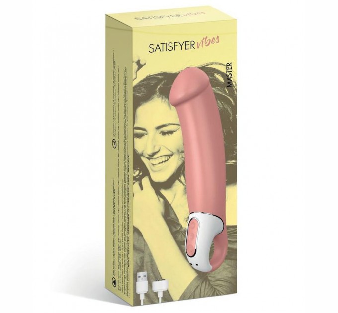 Мощный вибратор Satisfyer Vibes Master, гибкий литой силикон, 12 режимов работы, диаметп 46мм