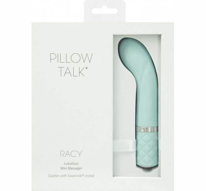 Роскошный вибратор Pillow Talk - Racy Teal с кристаллом Сваровски для точки G, подарочная упаковка