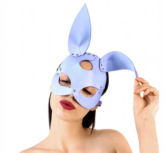 Кожаная маска Зайки Art of Sex Bunny mask Лавандовый