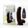 Вибратор на присоске с пультом управления Stud Realistic Vibrator Brown 6.9 Cnt