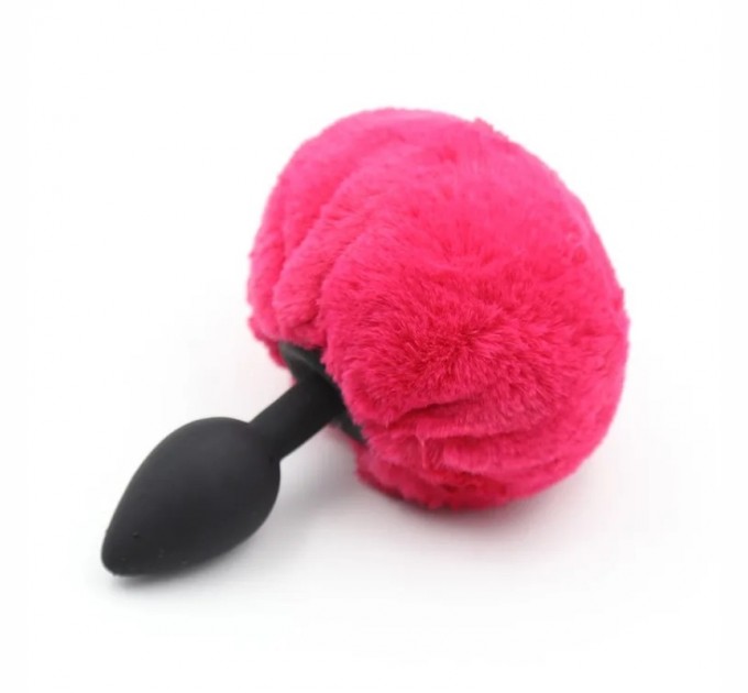 Силиконовая анальная пробка с красным хвостиком Silicone Fur Tail Plug Vscnovelty