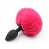 Силиконовая анальная пробка с красным хвостиком Silicone Fur Tail Plug Vscnovelty