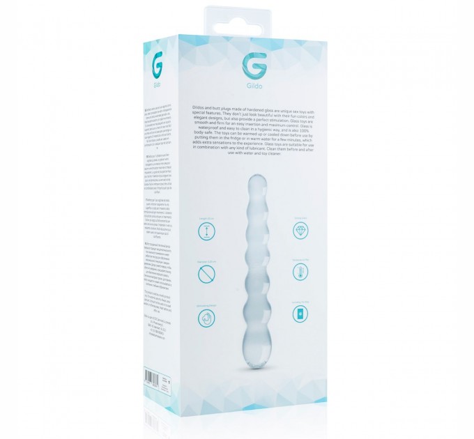 Стеклянный дилдо в виде бусин Gildo Glass Dildo No. 19