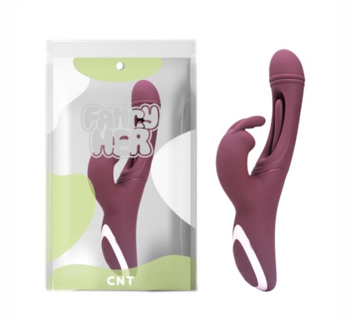 Фантастический вибратор для женщин Greedy Triple Stimulating Massager Burgundy Cnt