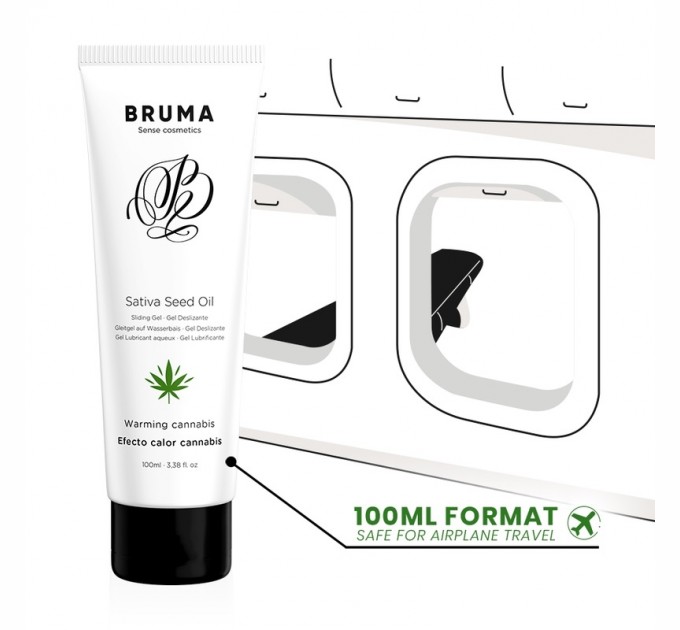 Лубрикант Sativa Sedd Oil Sliding Gel Warming Cannabis Flavor 100мл Bruma