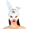 Кожаная маска Зайки Art of Sex Bunny mask Белый