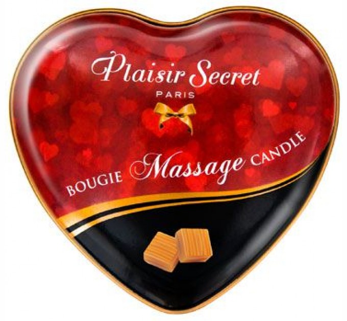 Массажная свеча сердечко Plaisirs Secrets Caramel (35 мл)