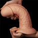 Фаллоимитатор гигант Lovetoy телесный Realistic Curved Dildo 9.5