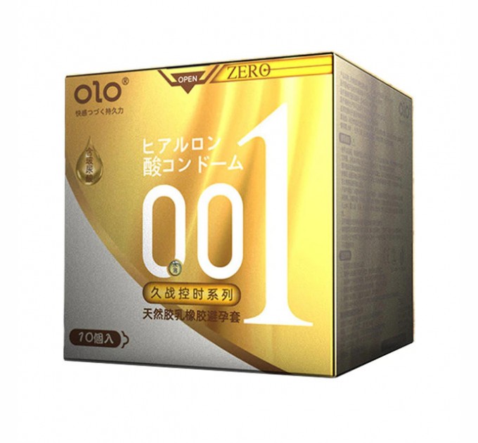 Презервативы OLO 0.01 ребристые с шипами 10 штук