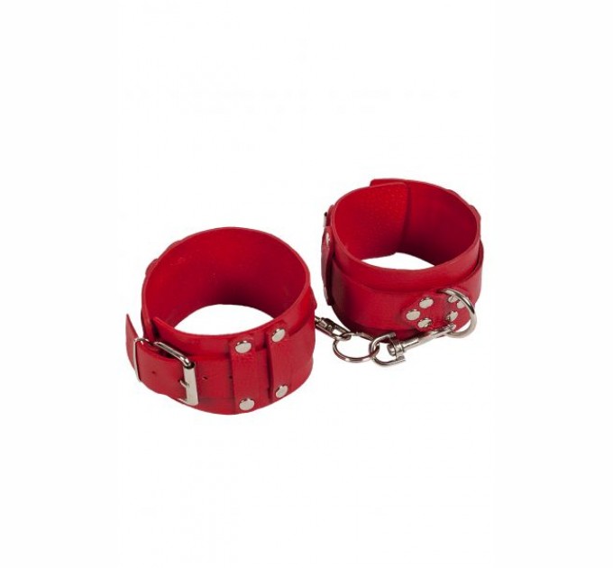 Оковы Slash Leather Dominant Leg Cuffs red