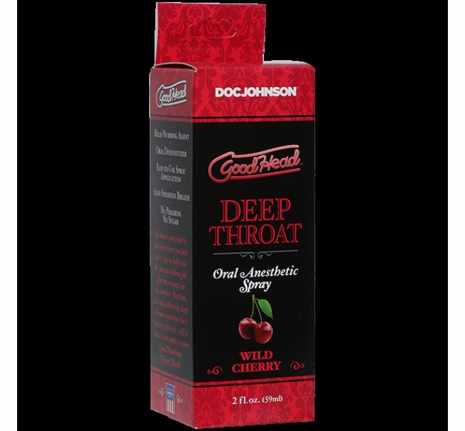 Спрей для минета Doc Johnson GoodHead DeepThroat Spray – Wild Cherry 59 мл для глубокого минета