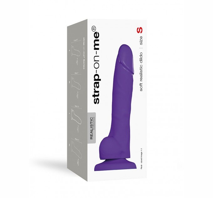 Реалистичный фаллоимитатор Strap-On-Me Soft Realistic Dildo Violet - Size S