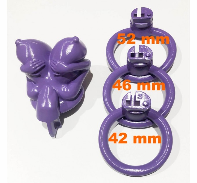 Пояс верности для мужчин Big Boobs New Chastity Device Purple Bdsm4u