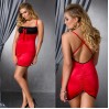 Пеньюар и стринги Passion LENA CHEMISE 6XL/7XL Красный (PS1027)