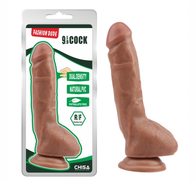 Смуглый фаллоимитатор на присоске Fashion Dude 9.9 Inch Cock Chisa