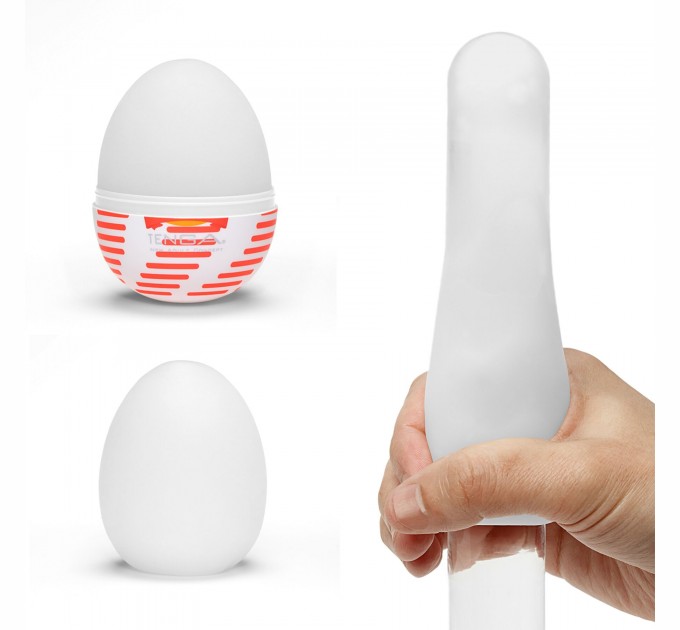 Мастурбатор-яйцо Tenga Egg Tube рельеф с продольными линиями