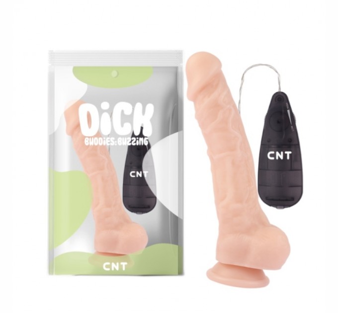 Вибратор на присоске и с пультом управления Sex Pleaser Vibrating Dildo Flesh Cnt