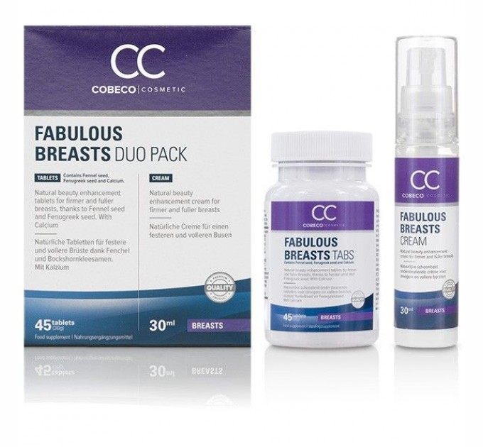 Набор для подтяжки и укрепления груди Cobeco CC Fabulous Breasts DUO Pack 45шт 30мл