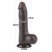 Фаллоимитаор на присоске Sliding Skin Dual Layer Dong Black 8.0 Lovetoy