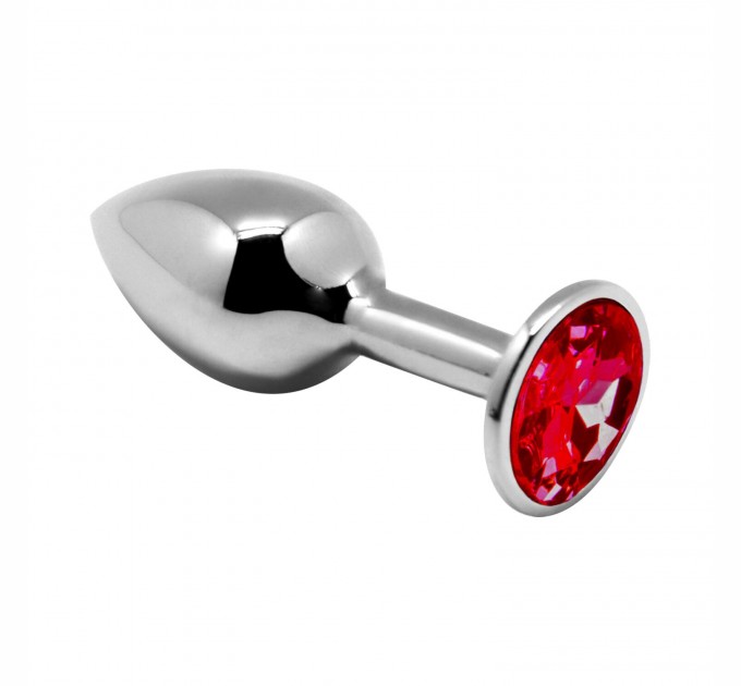 Металлическая анальная пробка с кристаллом Alive Mini Metal Butt Plug Red L