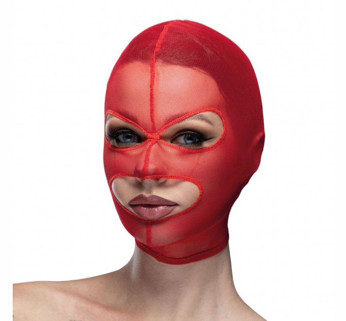 Маска сетка с открытым ртом и глазами Feral Feelings Mask Red