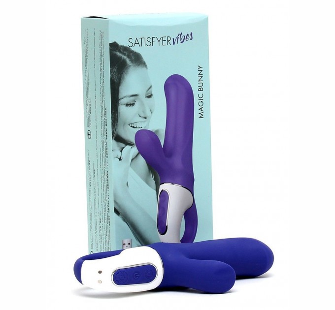 Мощный вибратор-кролик Satisfyer Vibes Magic Bunny, два мотора, литой силикон, 12 режимов работы