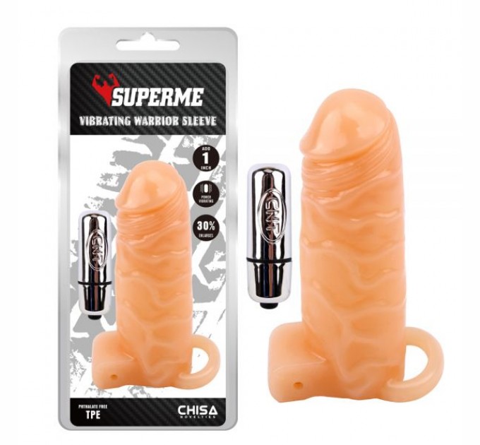 Насадка на пенис для мужчин Chisa Vibrating Warrior Sleeve