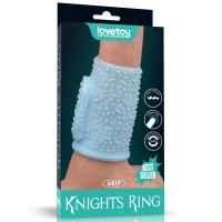 Насадка на пенис Lovetoy Vibrating Drip Knights Ring Blue