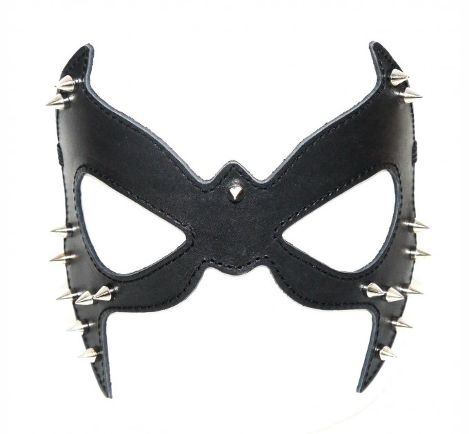 Кожаная маска с шипами Scappa Черная М-16