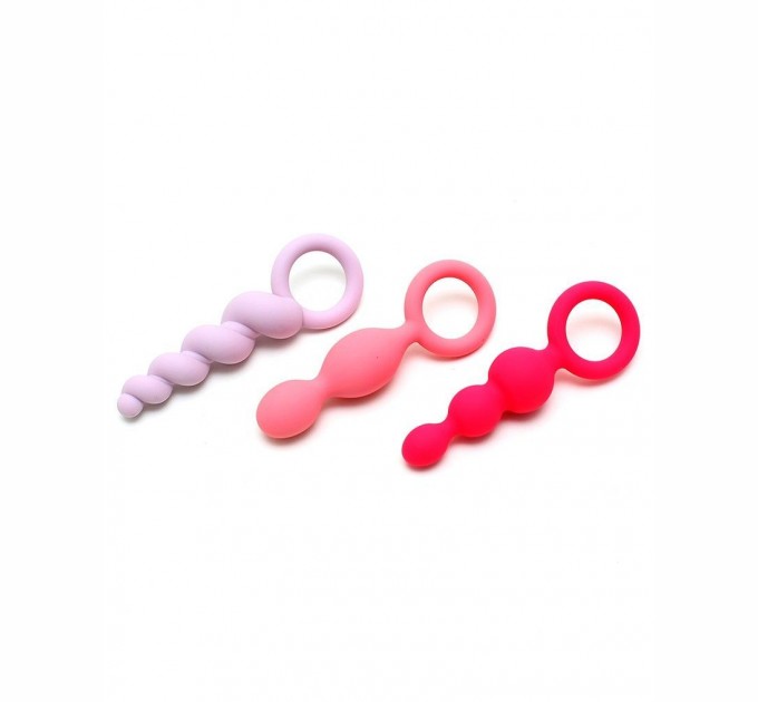 Набор анальных игрушек Satisfyer Plugs colored (set of 3) - Booty Call, макс. диаметр 3см