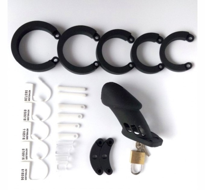 Мужское силиконовое устройство целомудрия CB-6000 Silicone Black Bdsm4u