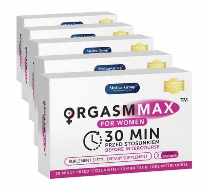 Препарат для возбуждения и усиления ощущений Orgasm Max for Women Capsules 5x2шт Medicagroup