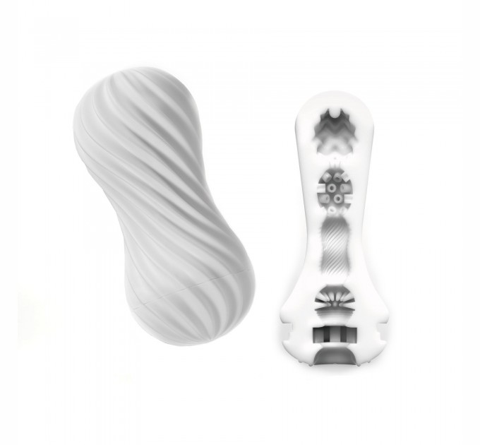 Мастурбатор Tenga FLEX Silky White с изменяемой интенсивностью, можно скручивать