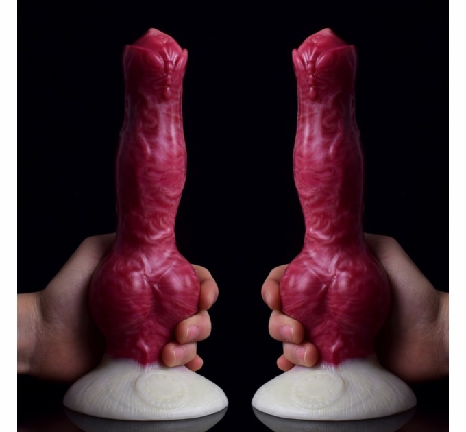 Искусственный пенис специальной формы из жидкого силикона Hellhound Dildo Bdsm4u